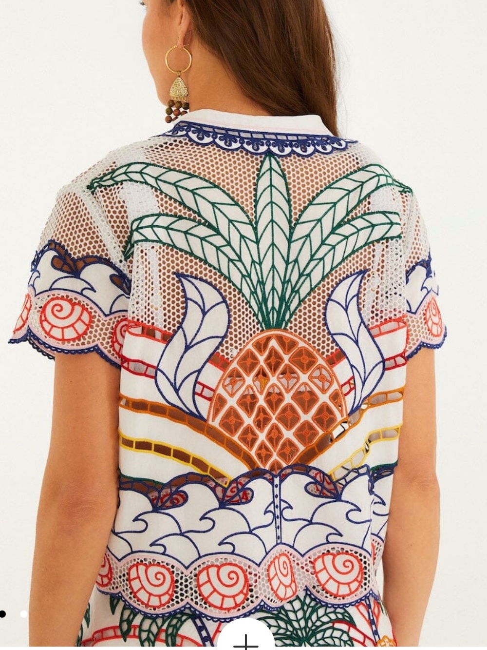 NEW Farm Rio Tropical Richelieu Shirt Medium - Picture 4 of 4